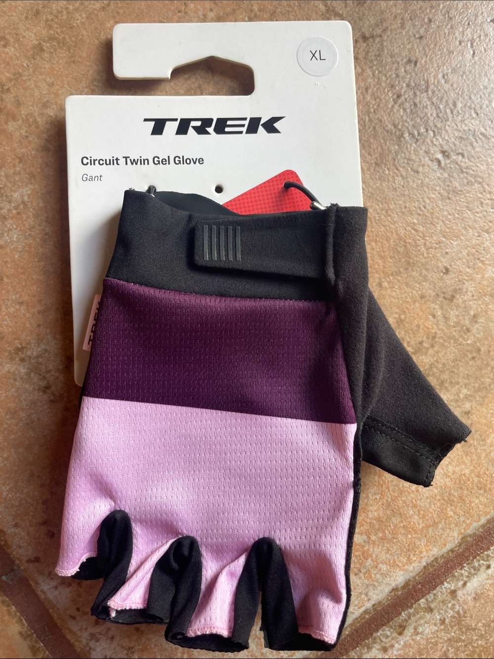 Trek Circuit Twin Gel Short Finger Cycling Gloves - Pink & Purple